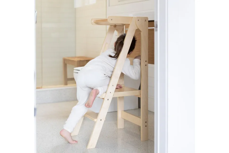 Adjustable Natural Fold N' Store Learning Tower