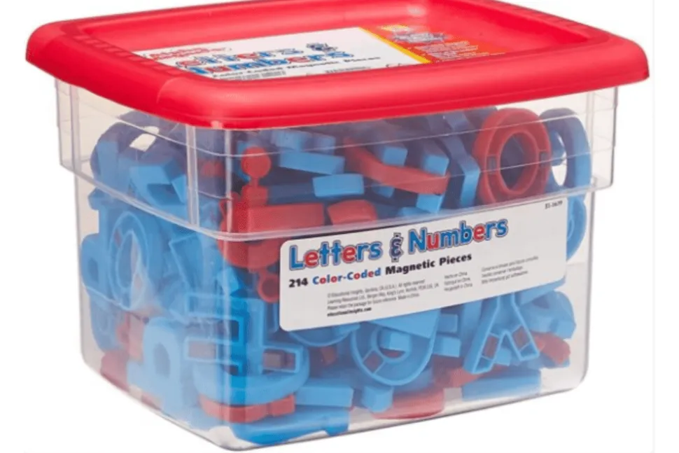 Alpha/Math Magnets-Colour Coded