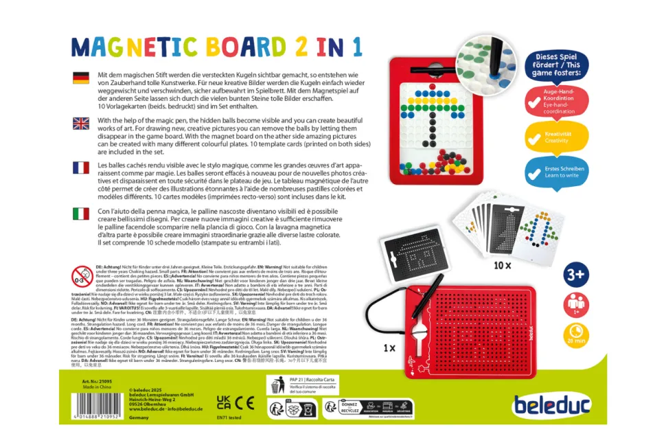 Beleduc 2-in-1 Magnetic Activity Board