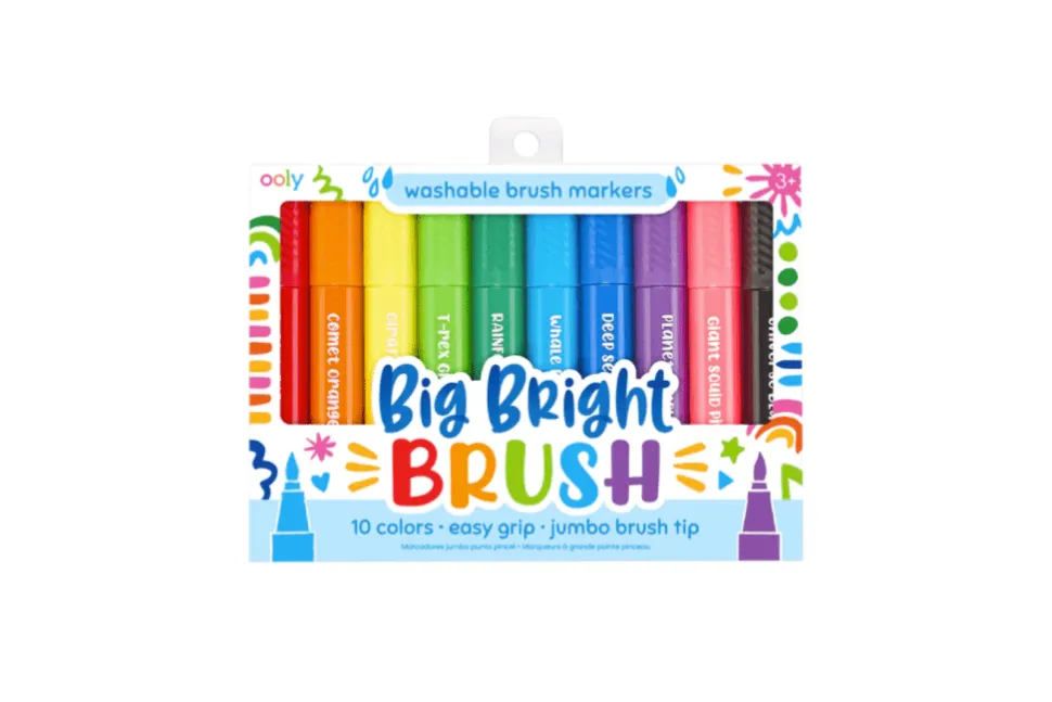 Big Bright Brush Markers (Set of 10) by Ooly
