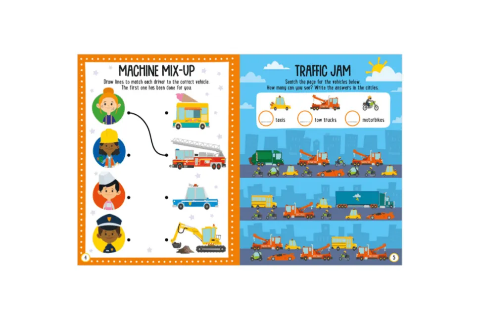 Big Trucks Activity Book