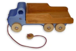 Blue Wooden Transport Truck