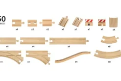 Brio Train Track - 50 Piece Special Track Pack