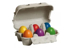 Carton of 6 Wooden Eggs (Two Styles Available)