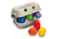 Carton of 6 Wooden Eggs (Two Styles Available)
