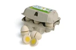 Carton of 6 Wooden Eggs (Two Styles Available)