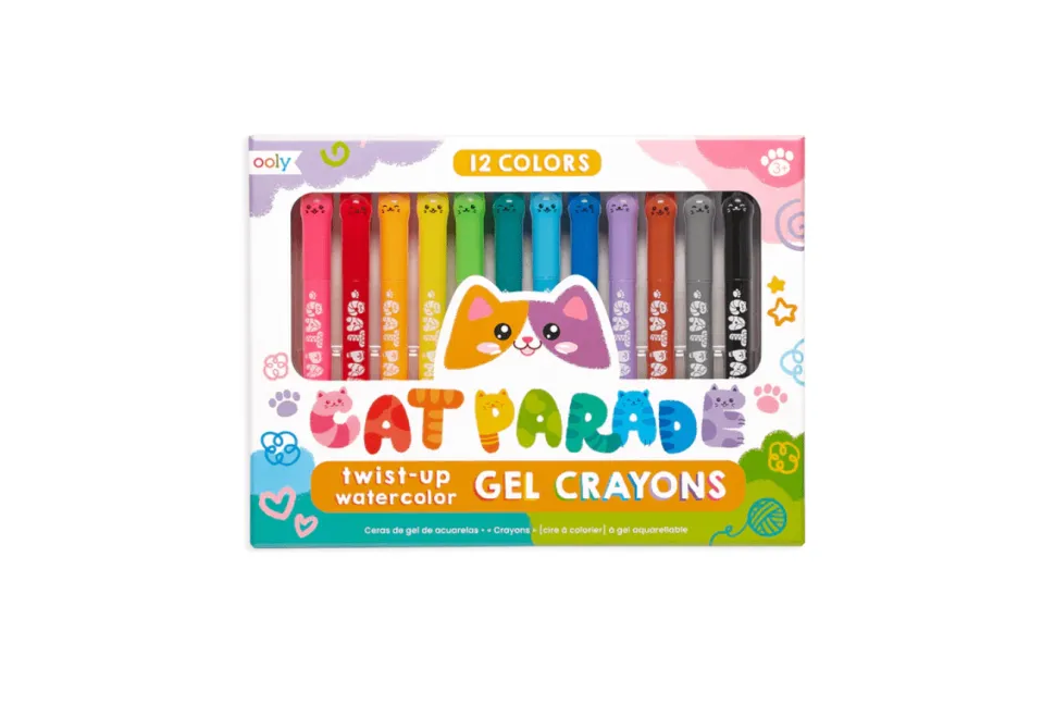 Cat Parade Watercolour Gel Crayons (Set of 12)