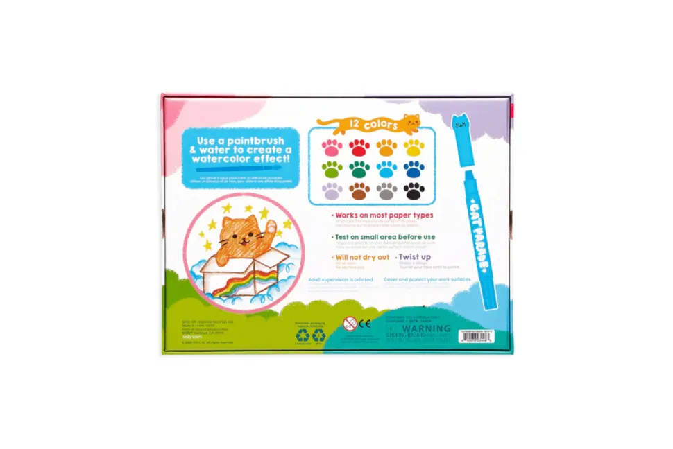 Cat Parade Watercolour Gel Crayons (Set of 12)