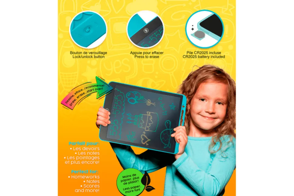 Colour Doodle Erasable Tablet - 12”