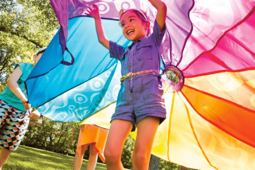 Colourful Parachute and 15 Balls
