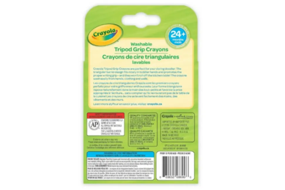 Crayola My First Washable Tripod Grip Crayons