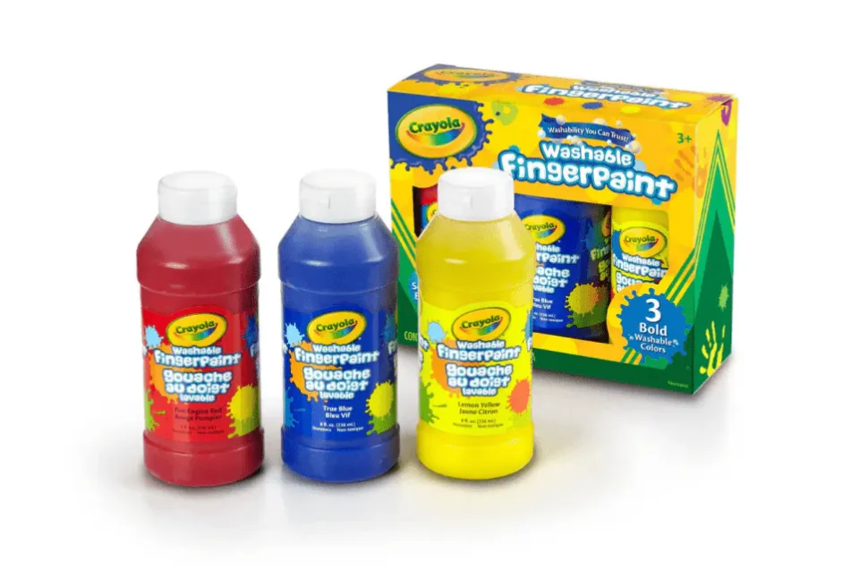 Crayola Washable Fingerpaint, 3 Bottles