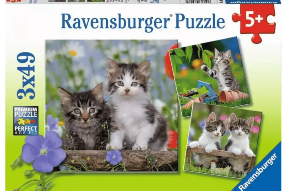 Cuddly Kittens - 3 x 49pc Puzzles