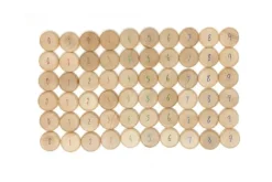 Grapat Wooden Coins to Count - 60 pcs