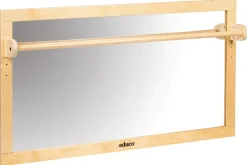 Infant Toddler Mirror with Wooden Bar