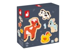 Janod Set of 4 Progressive Puzzles - Farm