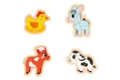 Janod Set of 4 Progressive Puzzles - Farm