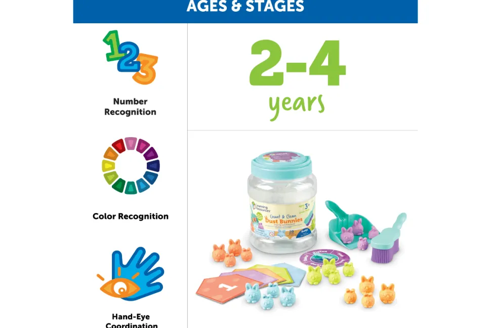 Learning Resources Count & Clean Dust Bunnies