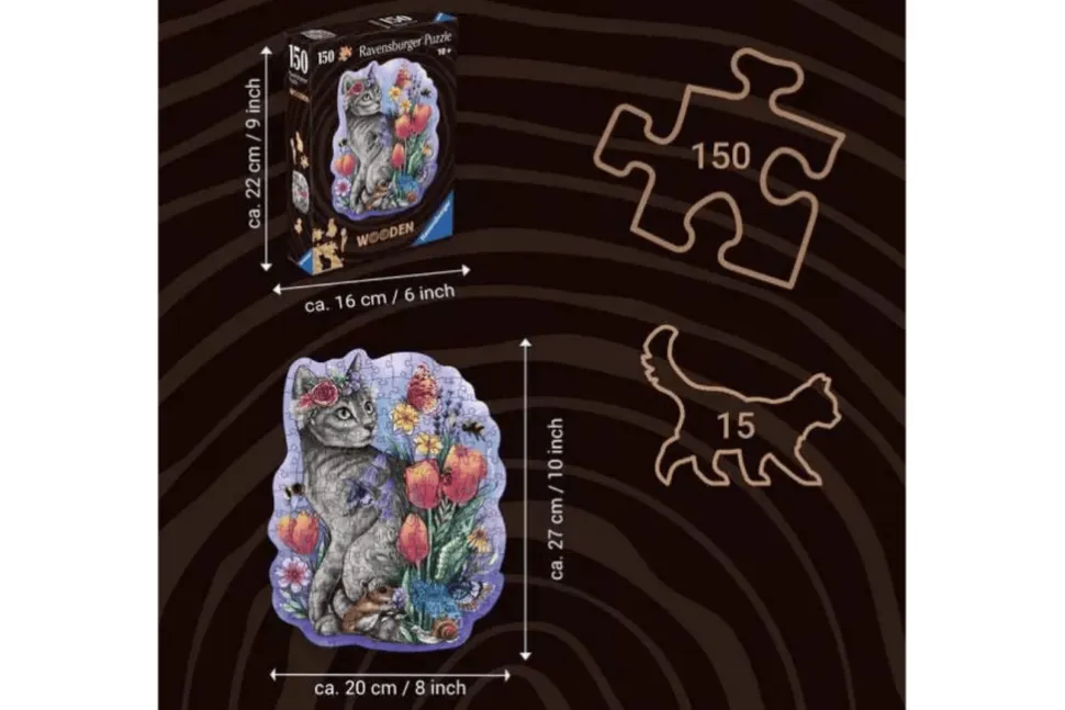 Lovely Cat 150 Piece Wooden Puzzle