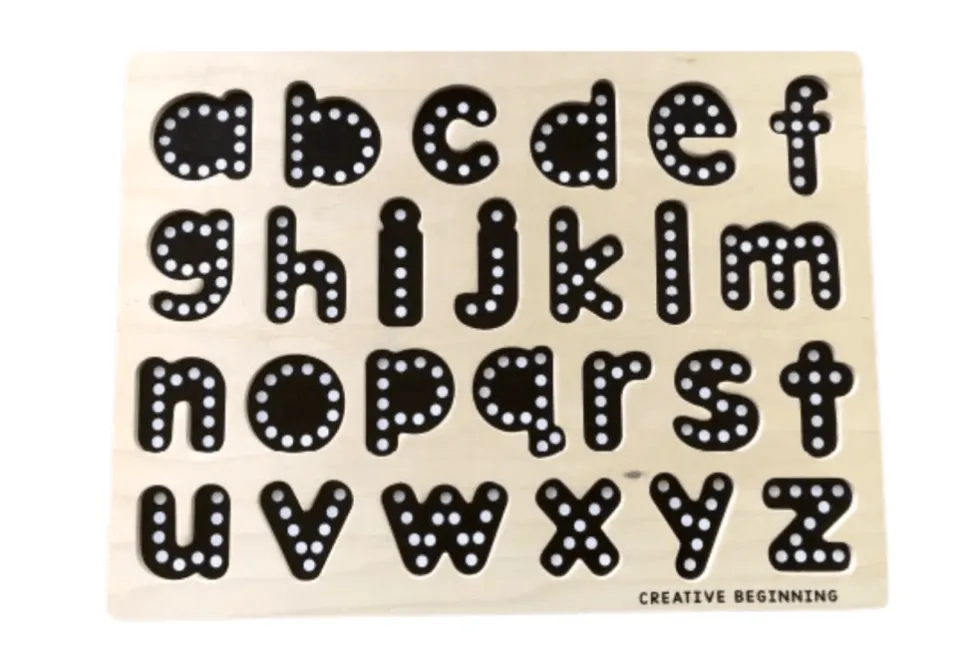 Lowercase Alphabet Tracing Puzzle