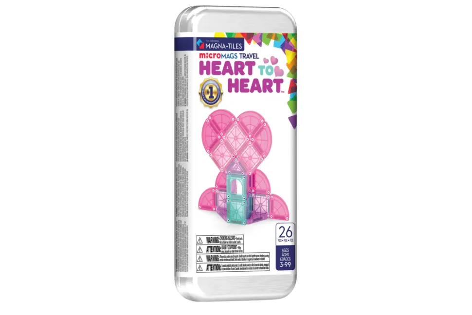MAGNA-TILES® microMAGS Heart to Heart 26 Piece Travel Set