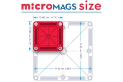 MAGNA-TILES® microMAGS 26 Piece Travel Set (Bold Colours)