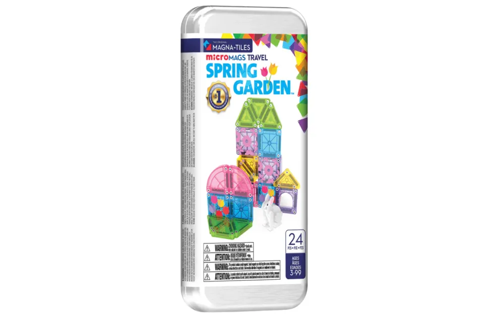 MAGNA-TILES® microMAGS Spring Garden 24 Piece Travel Set
