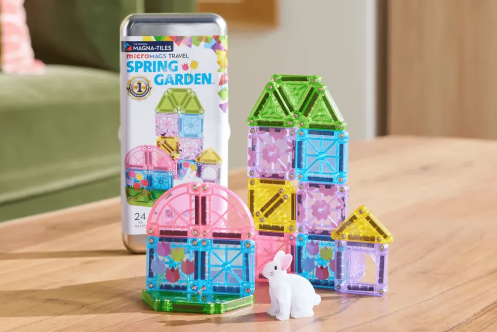 MAGNA-TILES® microMAGS Spring Garden 24 Piece Travel Set
