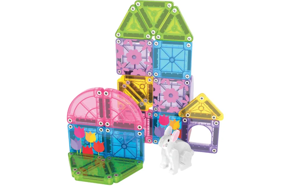 MAGNA-TILES® microMAGS Spring Garden 24 Piece Travel Set