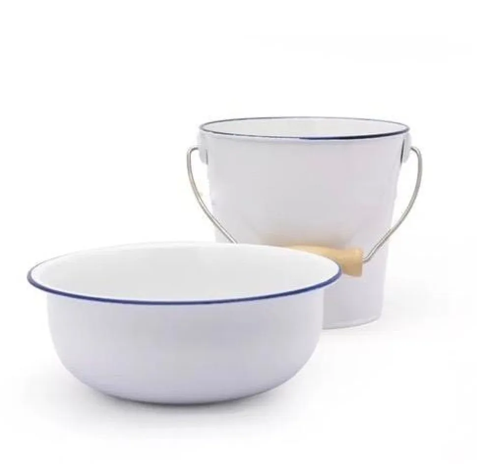 Metal Pail and Bowl