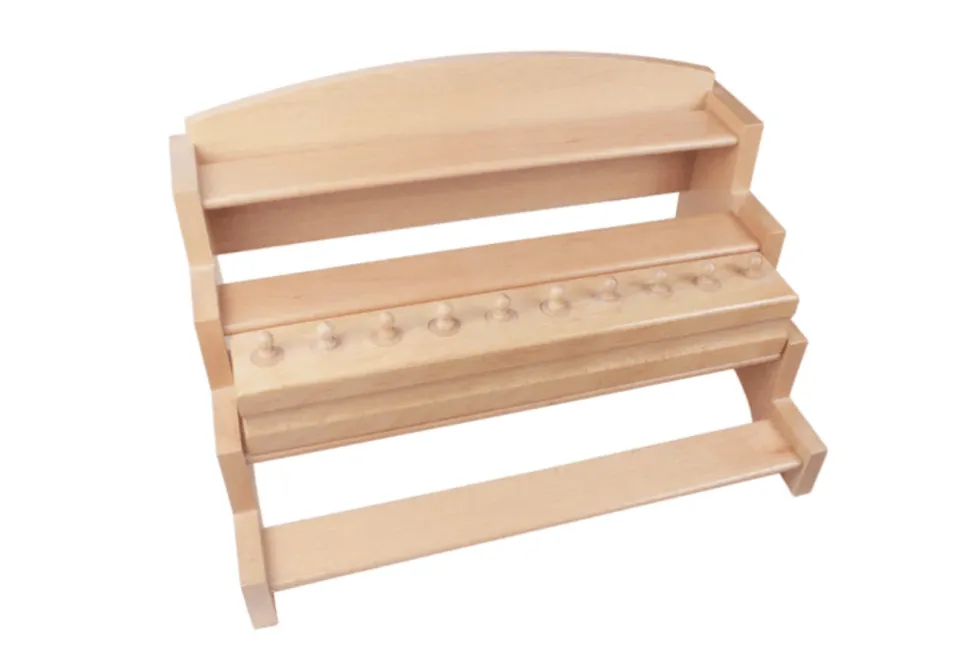 Montessori Cylinder Blocks (Set of 4) & Stand