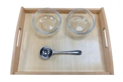 Montessori Spooning Activity - includes Scoop, Tray, and Bowls