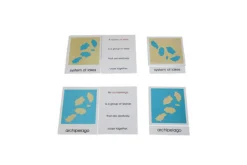 Nomenclature Cards of Land and Water Forms: Set 1 and Set 2 (Cards Only)