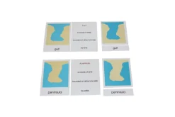 Nomenclature Cards of Land and Water Forms: Set 1 and Set 2 (Cards Only)