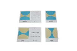 Nomenclature Cards of Land and Water Forms: Set 1 and Set 2 (Cards Only)