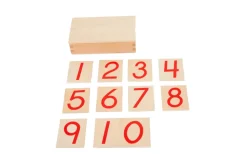Number Rods with Cards in Wooden Box