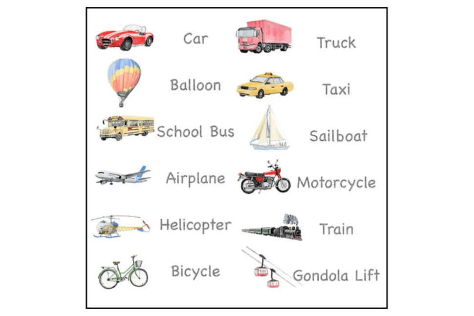 3-Part Language Cards (Watercolour) (Multiple Themes Available)