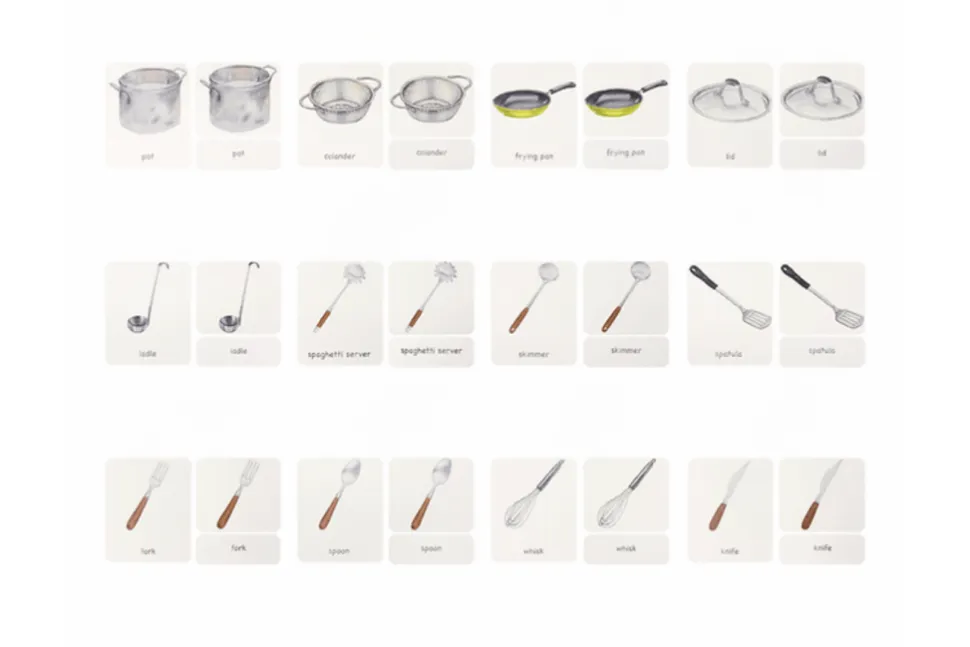 3-Part Language Cards (Watercolour) (Multiple Themes Available)