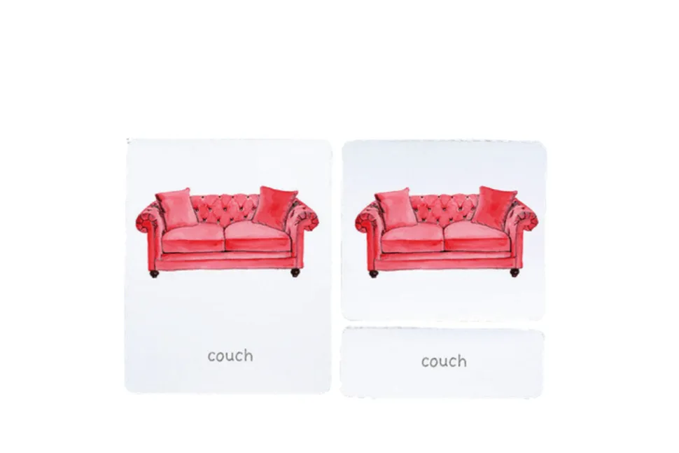 3-Part Language Cards (Watercolour) (Multiple Themes Available)