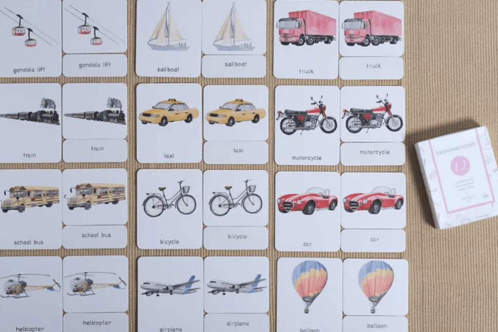 3-Part Language Cards (Watercolour) (Multiple Themes Available)