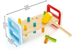 Rainbow Pound-A-Peg Bench - Hape