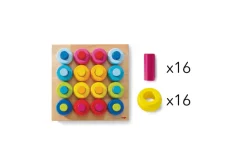 Rainbow Whirls Wooden Sorting and Stacking Game