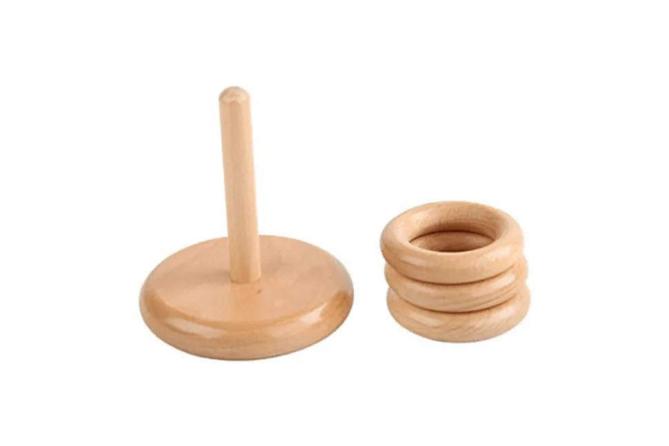 Rings on a Vertical Dowel