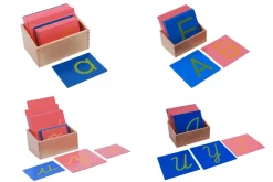 Sandpaper Letters with Box (Print, Cursive, Lowercase and Uppercase)
