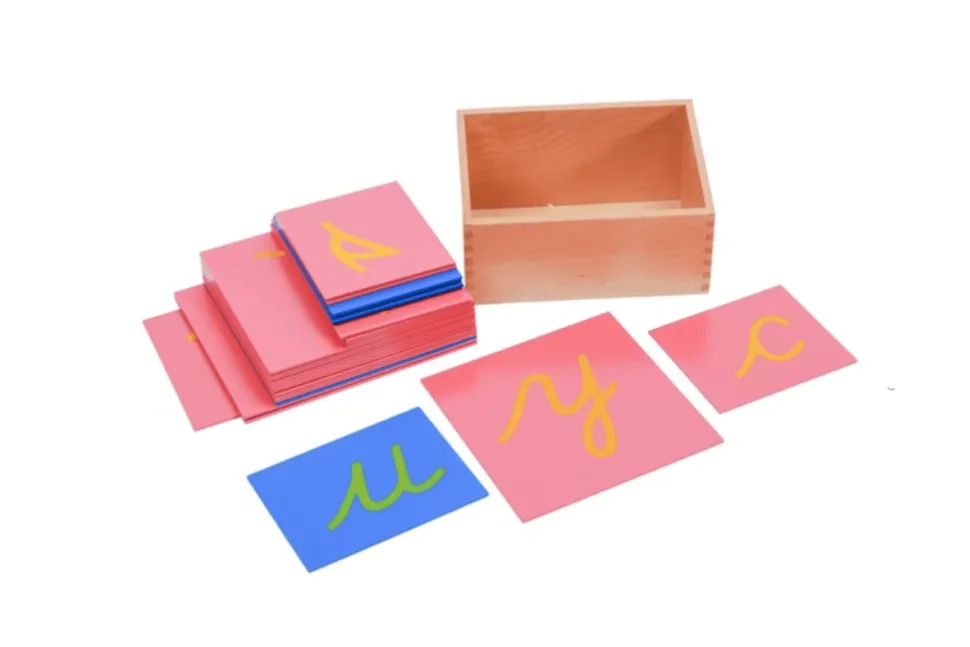 Sandpaper Letters with Box (Print, Cursive, Lowercase and Uppercase)