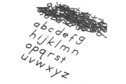 Small Movable Alphabet with Box: Print (Black or Red)