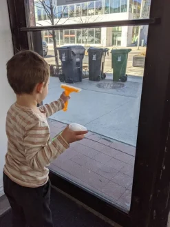 Small Spray Bottle and Squeegee