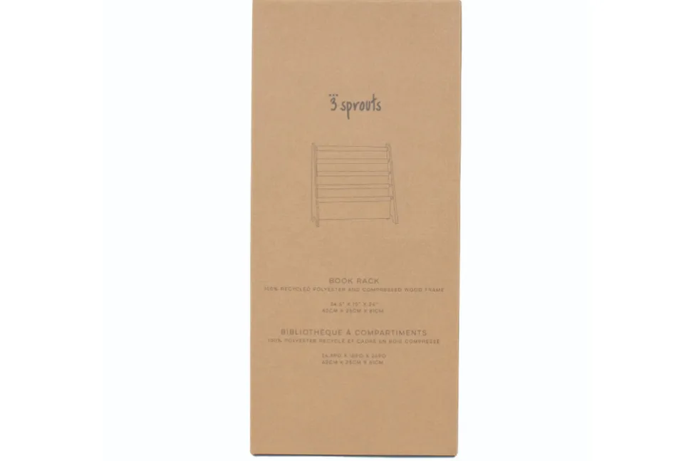 3 Sprouts Recycled Fabric Book Rack