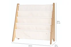 3 Sprouts Recycled Fabric Book Rack