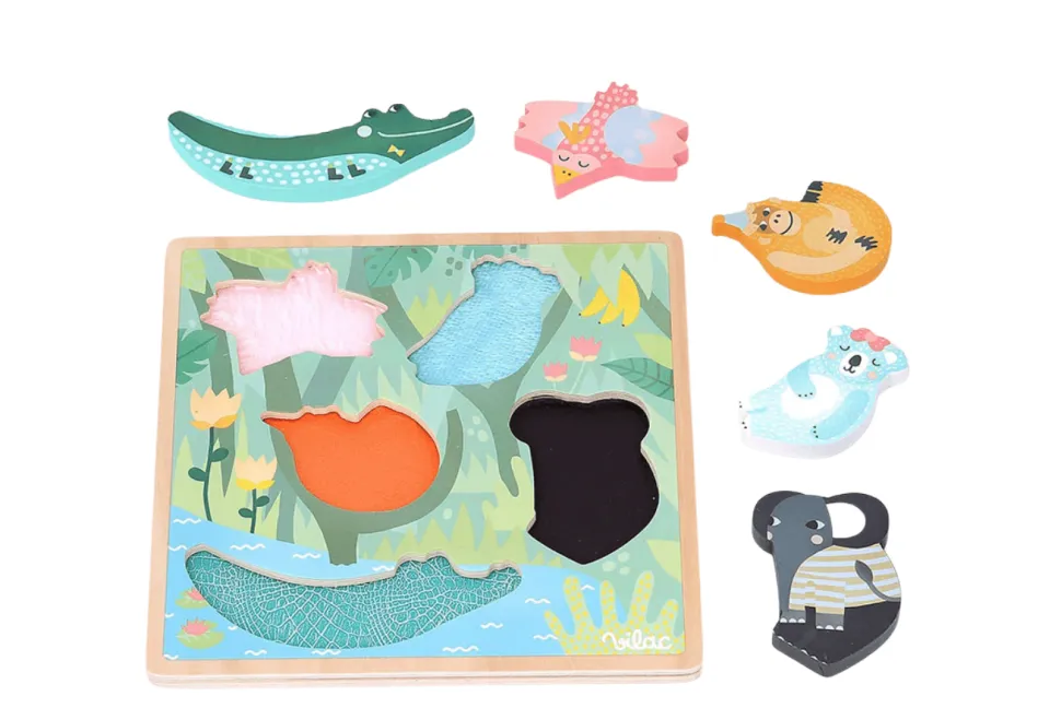Vilac Touch and Feel Jungle Puzzle